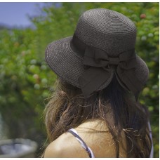 Mujers Floppy Summer Sun Beach Straw Hat Foldable Wide Brim Travel Cap  eb-53713474